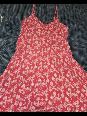 GAP Red Floral Midi Dress